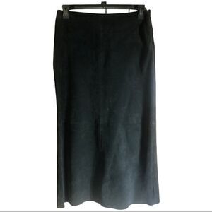 Vintage For Joseph Long Leather Suede Skirt Sz 29x36‎